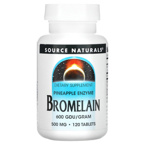 Source Naturals, Bromelain 600 GDU/g, 500 mg, 120 Tabletten
