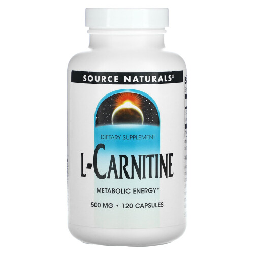 Source Naturals, L-Carnitin, 500 mg, 120 Kapseln