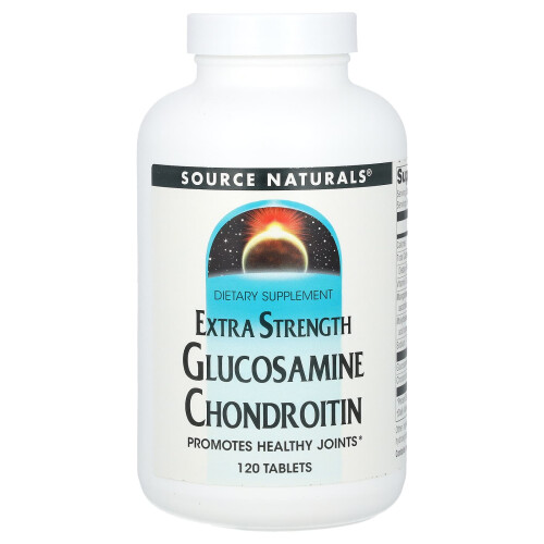 Source Naturals, Glucosamine Chondroïtine, Extra Concentration, 120 Comprimés
