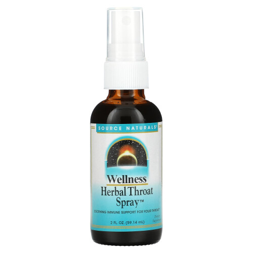 Source Naturals, Wellness, Kräuter-Hals-Spray, 2 fl oz (59,14 ml)