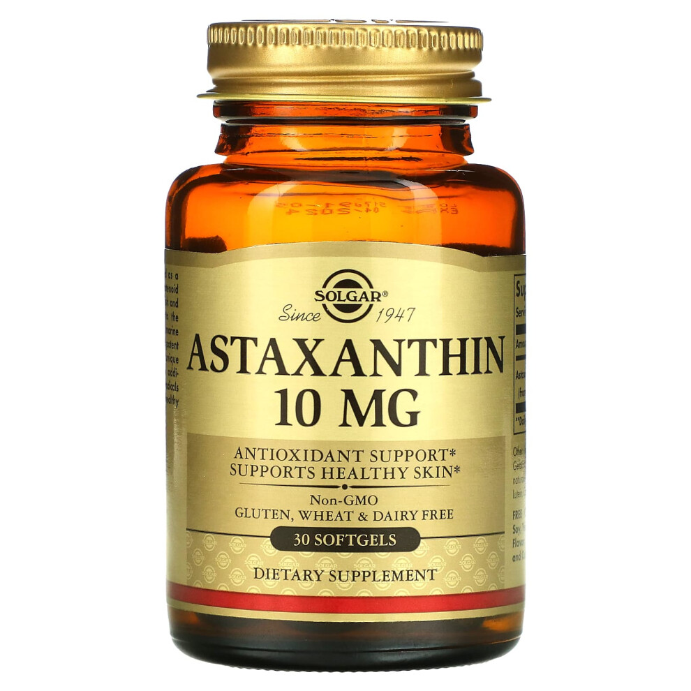 Solgar , Astaxanthin, 10 Mg, 30 Softgels