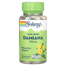 Solaray, Echte Kräuter, Damiana, 370 mg, 100 VegKaps