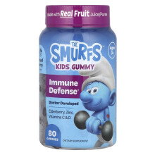 Gomme pour Enfants, Défense Immunitaire, 3 Ans et Plus, Baie Schtroumpf