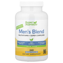 Multivitamines pour Hommes avec Super Adaptogènes, Verts, Épices et Vitamine A, Sans Fer