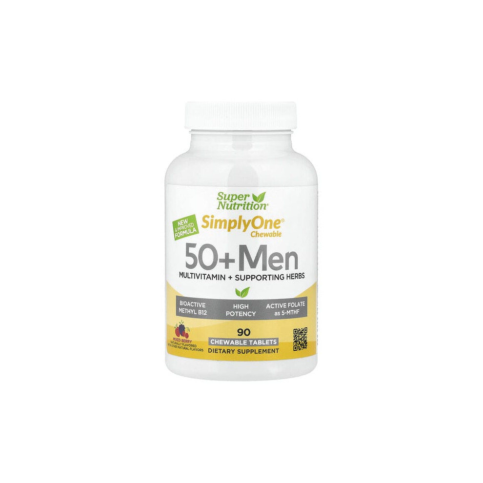 Photos - Vitamins & Minerals SimplyOne Chewable 50+ Men Multivitamin + Supporting Herbs, Mixed Berry