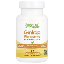 Super Nutrition, Ginkgo Phytosom, 360 mg, 60 Gemüsekapseln