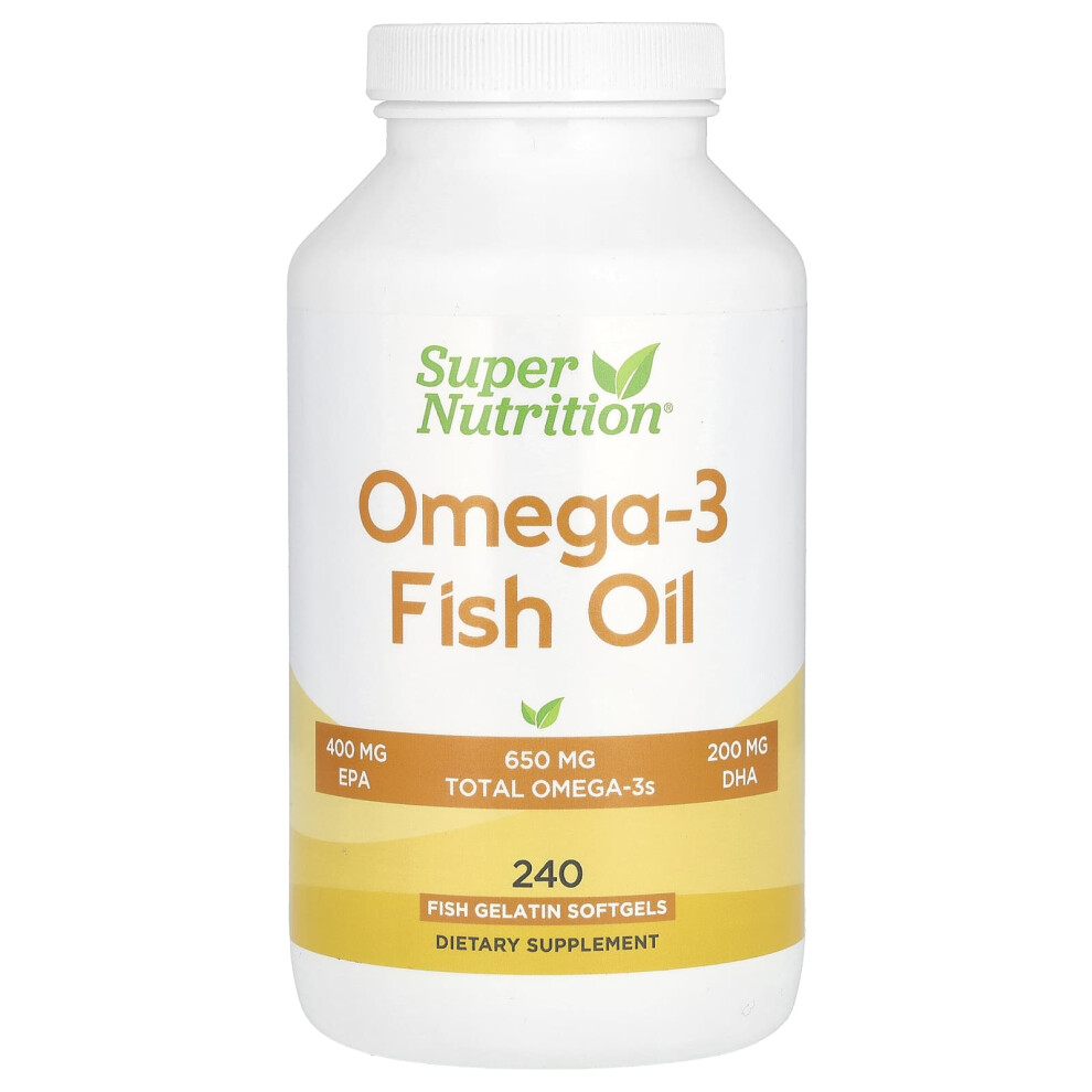Super Nutrition , Omega-3 Fish Oil, Vivomega Triglyceride, 1,000 Mg, 240 Fish Softgels