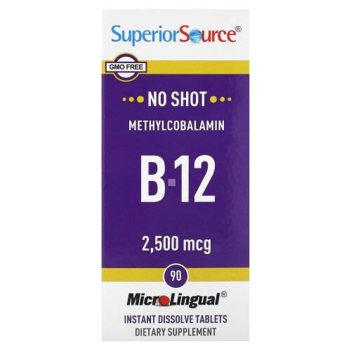 Superior Source, Méthylcobalamine B-12, 2 500 mcg, 90 Comprimés à Dissolution Instantanée