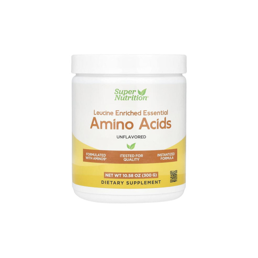 Super Nutrition Leucine Enriched Essential Amino Acids With L-Leucine, L-Lysine, L-Threonine, And L-Isoleucine, Unflavored