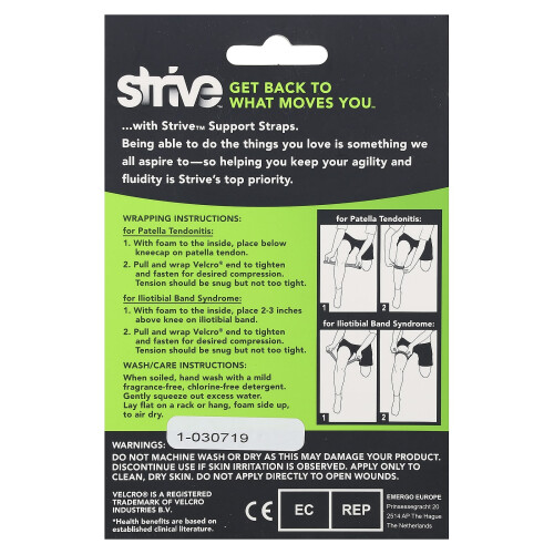 Strive, Sangle de Soutien pour Rotule, Taille Unique, 1 Unité 2