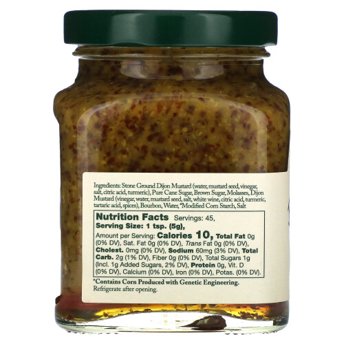 Stonewall Kitchen, Bourbon-Melasse-Senf, 8 Unzen (227 g) 2