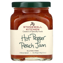Stonewall Kitchen, Mildes Pfirsich-Peperoni-Marmelade, 12 oz (340 g)