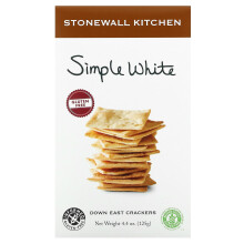 Stonewall Kitchen, Down East Cracker, Glutenfrei, Einfach Weiß, 4,4 oz (125 g)