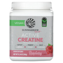 Sunwarrior, Sport, Active Kreatin Monohydrat, Himbeere, 12,34 oz (350 g)