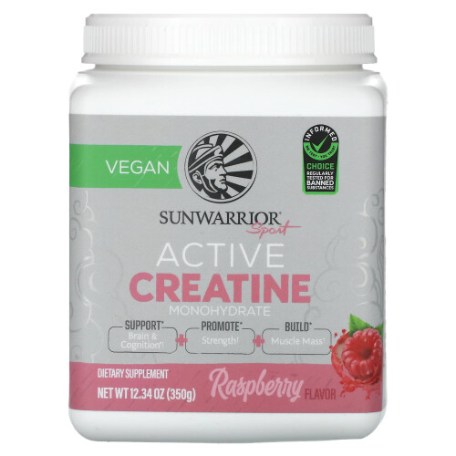 Sunwarrior, Sport, Monohydrate de Créatine Active, Framboise, 12,34 oz (350 g)