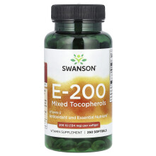Swanson, E-200 Tocophérols Mixtes, 134 mg (200 UI), 250 Gélules Souples