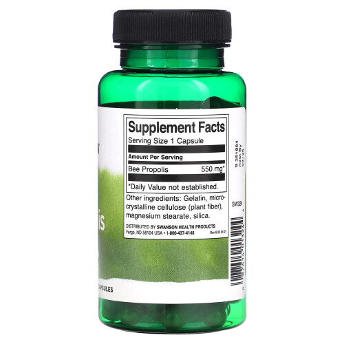 Swanson, Bee Propolis, 550 mg, 60 Capsules 2