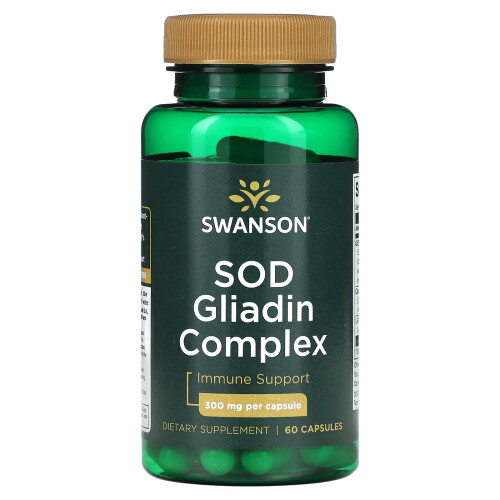 Swanson, Complexe SOD Gliadine, 300 mg, 60 Capsules