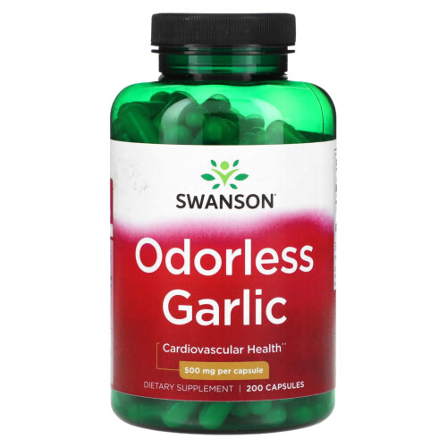Swanson, Ail Inodore, 500 mg, 200 Gélules