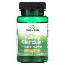 Swanson, Glandulaire Rénale, 500 mg, 60 Gélules