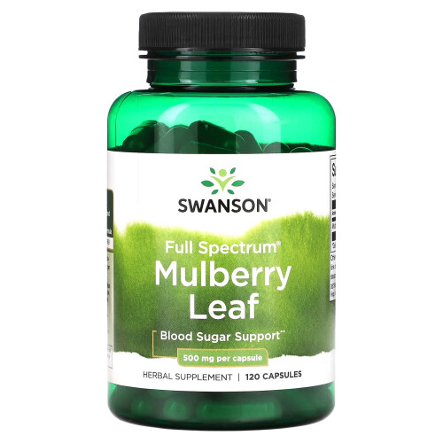 Swanson, Feuille de Mûrier, 500 mg, 120 Gélules