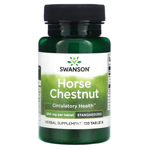 Swanson, Rosskastanie, Standardisiert, 200 mg, 120 Tabletten