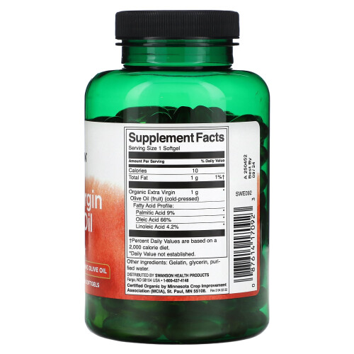 Swanson, Natives Olivenöl Extra, 120 Softgels 2