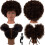 Testa Manichino Riccia Afro con Capelli 100% Naturali per Parrucchieri e Styling 1