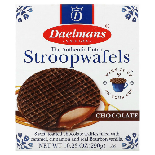 Daelmans, Stroopwafels, Chocolat, 8 Gaufres, 10,23 oz (290 g)