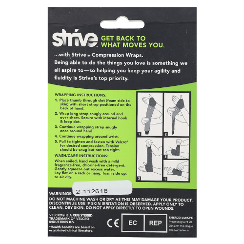 Strive, Links-Handgelenk-Kompressionsbandage, Einheitsgröße, 1 Stück 2