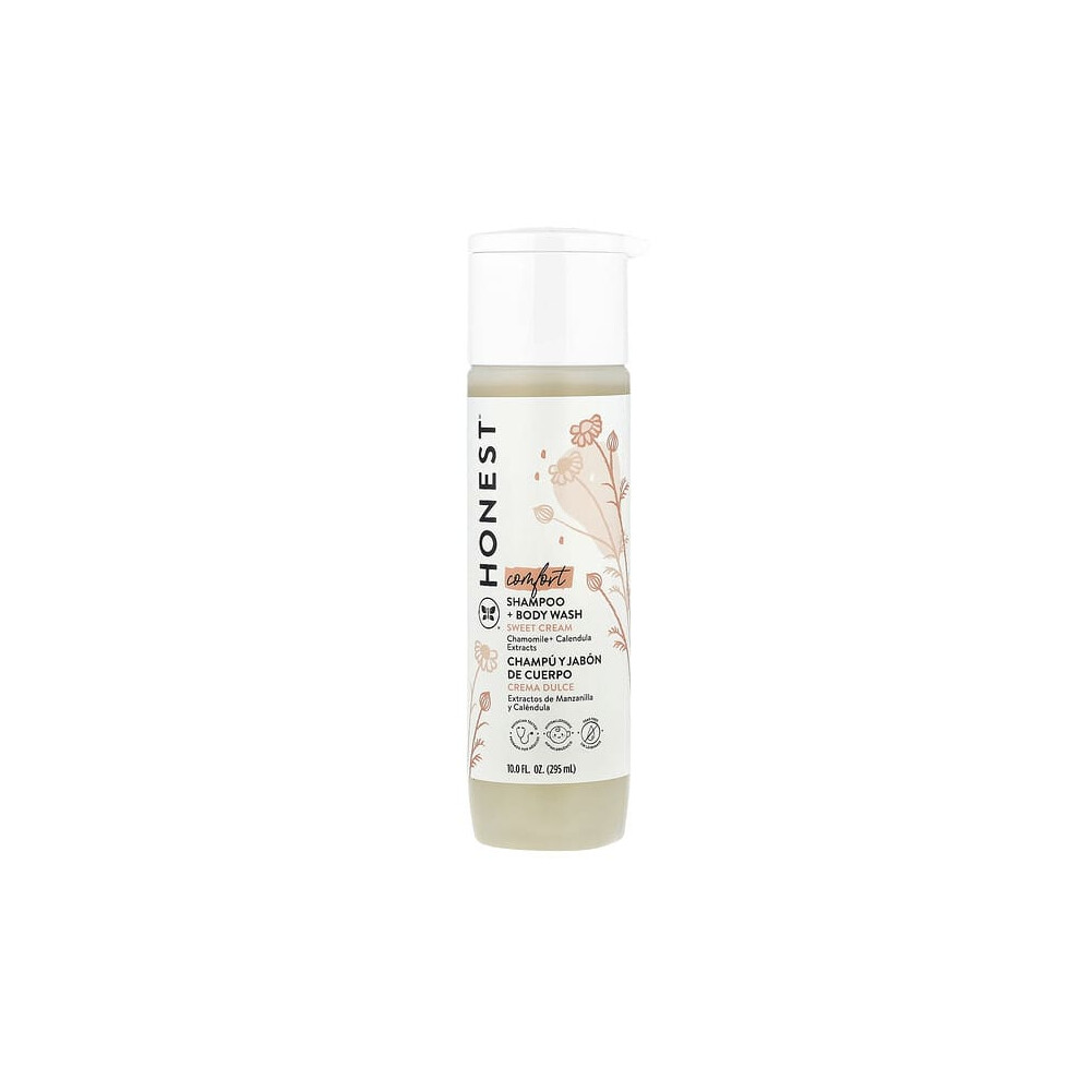 The Honest Company Cream Comfort, Shampoo + Body Wash, Sweet