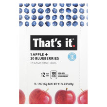 That's It, Fruchtriegel, Apfel + Blaubeeren, 12 Riegel, je 1,2 Unzen (35 g)