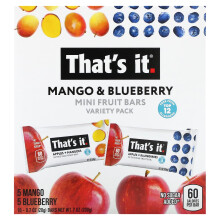 That's It, Mini Fruchtriegel, Sortiment, Mango & Blaubeere, 10 Riegel, je 0,7 Unzen (20 g)