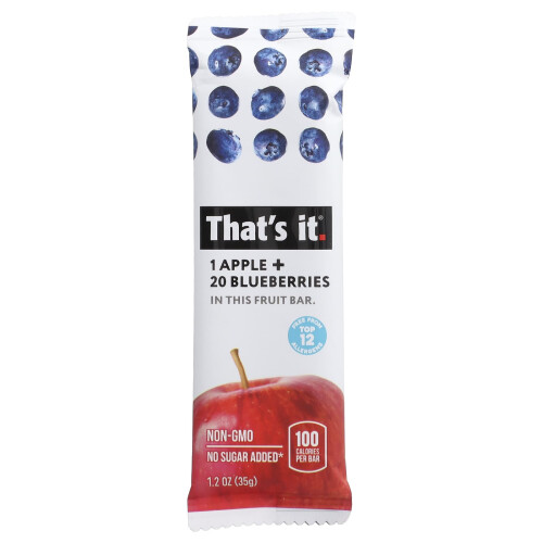That's It, Fruit Bars, Apple + Blueberries, 12 Bars, 1.2 oz (35 g) Each 2