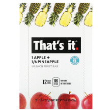 That's It, Fruchtriegel, Apfel + Ananas, 12 Riegel, je 1,2 oz (35 g)
