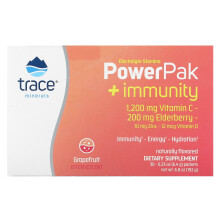 Trace Minerals , Elektrolyt-Ausdauer-PowerPak + Immunität, Grapefruit, 30 Beutel, je 0,23 oz (6,4 g)