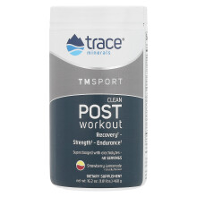 Trace Minerals, TM Sport, Clean Post Workout, Erdbeer-Zitronenlimonade, 1,01 lbs (460 g)