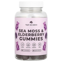 True Sea Moss, Tengeri Mossz & Elderberry Gumi, 60 Gumi