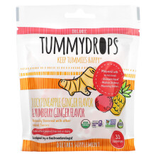 Tummydrops, Gingembre Ananas Juteux Biologique et Gingembre Baie de Yumberry, 33 Pastilles