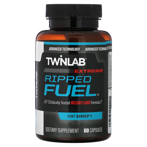 Twinlab, Ripped Fuel Extreme, Brûleur de Graisse, 60 Capsules