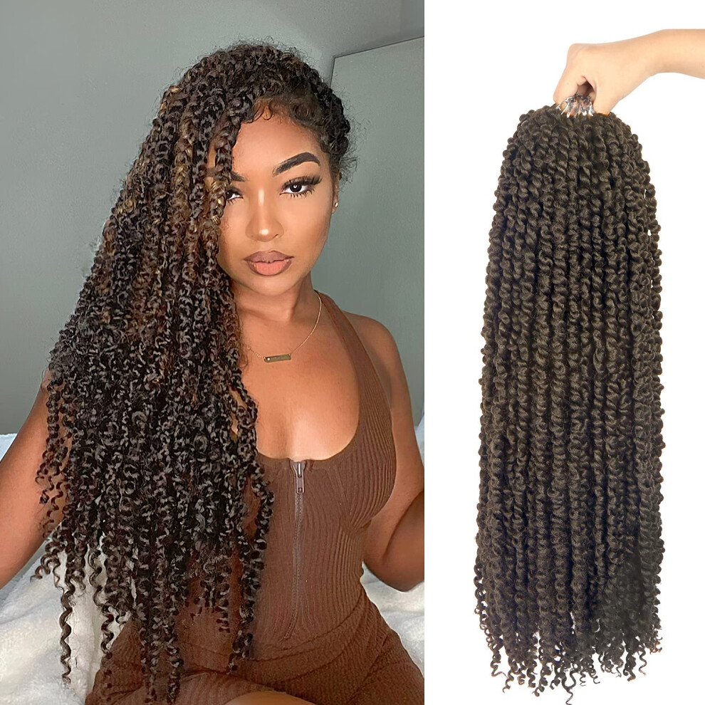 Bileaf Passion Twist Hair 24 Inch Pre-Twisted Passion Twist Crochet Hair Pre Looped Crochet Passion Twist Crochet Braids Bohemian Crochet Hair 8 Pack