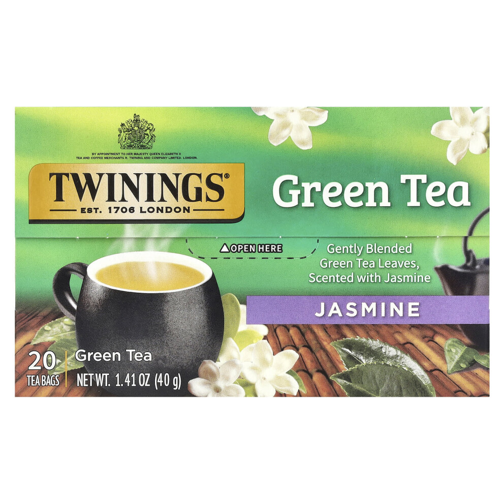 Twinings Tea, Jasmine, 20 Tea Bags, 1.41 Oz (40 G) Green