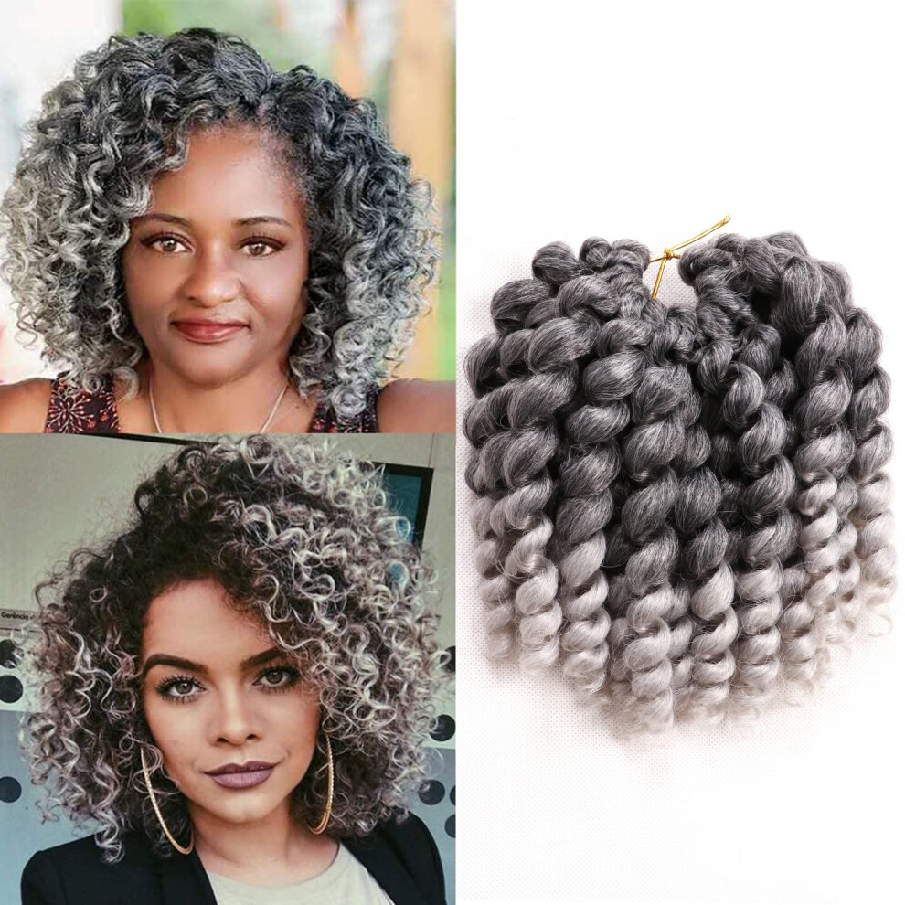 Kenkenten Unisex Not,Specified 8 Inch 22 Strands 4 Packs Jumpy Wand Curls Crochet Hair Jamaican Bounce Crochet Hair Curly Crochet Braids Curly Crochet Hair Crochet Braiding Hair (8