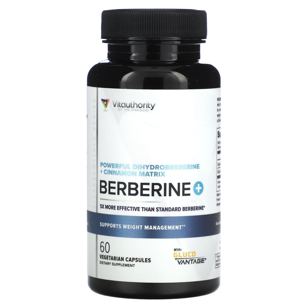 Vitauthority , Berberine Plus With Dihydroberberine And Ceylon Cinnamon, 60 Vegetarian Capsules