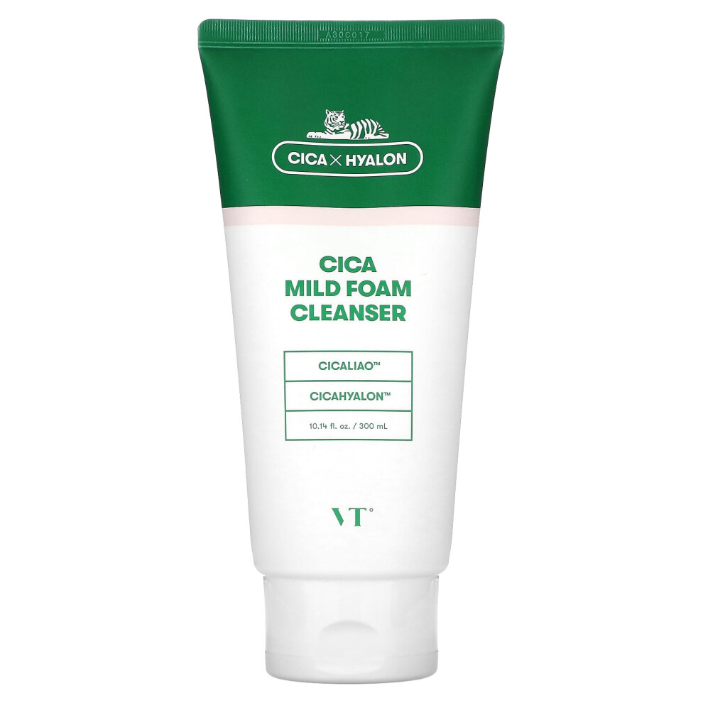 Vt Cosmetics , Cica Mild Foam Cleanser, 10.14 Fl Oz (300 Ml)