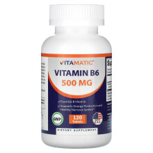 Vitamatic, Vitamine B6, 500 mg, 120 Comprimés