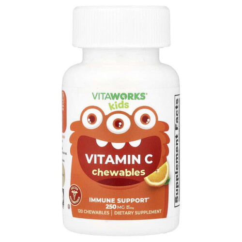 Enfants, Comprimés à Mâcher Vitamine C, Orange Acidulée