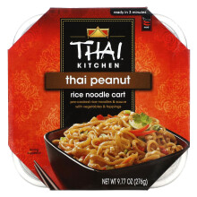 Thai Kitchen, Cacahuète Thaï, Nouilles de Riz en Barquette, Moyen, 9,77 oz (276 g)