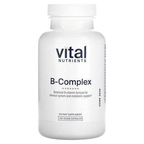 Vital Nutrients Vital Nutrients, Complexe B, 120 Gélules Végétaliennes