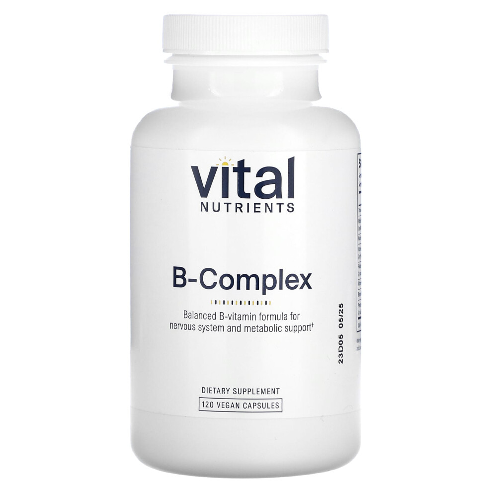 Vital Nutrients , B-Complex, 120 Vegan Capsules